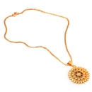 Floral Chakra Pendant Set With Chain (18 Inch ) - BRISHNI