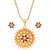 Floral Chakra Pendant Set With Chain (18 Inch ) - BRISHNI