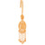 Floral Pasha Komor Jhapta in 24K gold plated copper with intricate design and hanging chains.