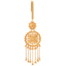 Floral Pasha Komor Jhapta, 24K gold plated copper with intricate design and hanging embellishments.