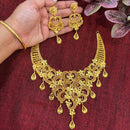 Floral Symphony Heavy Bridal Necklace Set - BRISHNI
