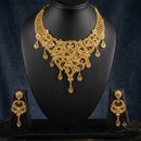 Floral Symphony Heavy Bridal Necklace Set - BRISHNI
