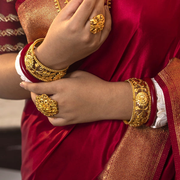 Flower Design Ghoti Chur - Two Pieces - BRISHNI