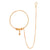 Golden Ball Plain Chain Nose ring (Nath) - BRISHNI