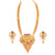 Half Lotus Heavy Sitahar Set with 24K gold plated necklace and matching earrings, ideal for Bengali bridal occasions.