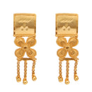 Hanging Flower Rectangular Locket Set - BRISHNI