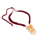 Hanging Flower Rectangular Locket Set - BRISHNI