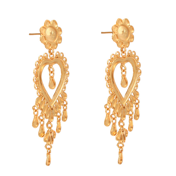 Heart Droplets Big Earring - BRISHNI