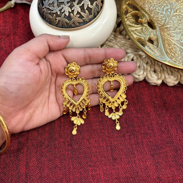 Heart Droplets Big Earring - BRISHNI