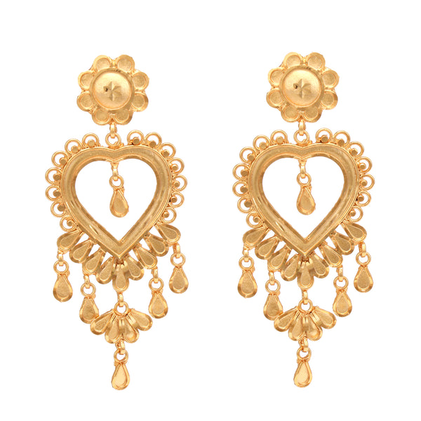 Heart Droplets Big Earring - BRISHNI