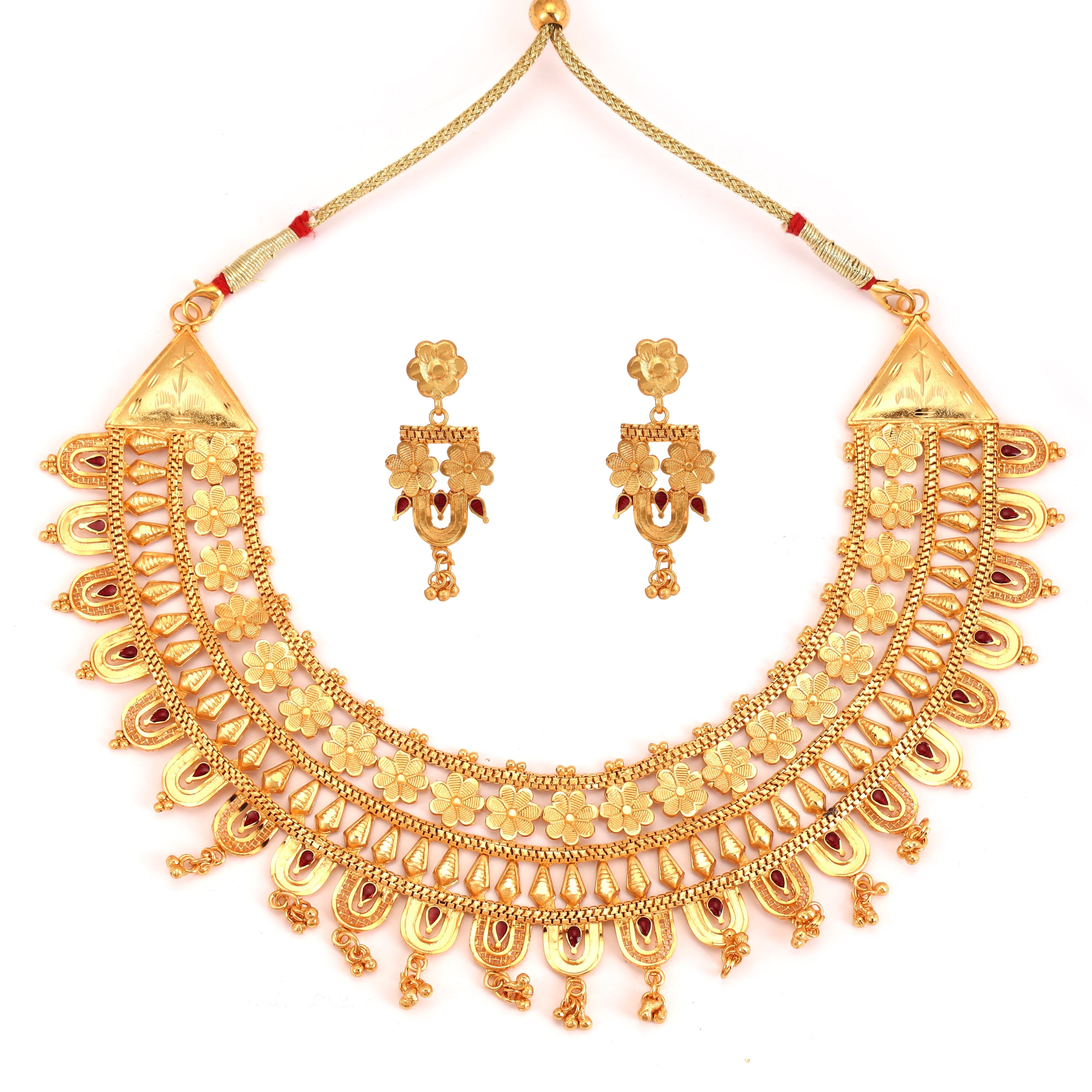 Heavy bridal gold necklace sets online