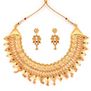 Heritage Charm Heavy Bridal Chatai Necklace Set - BRISHNI