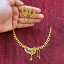 Jaal Leaf Filigree Small Necklace Set - BRISHNI