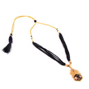 Jagadish Pendant Set with Black Tassel - BRISHNI