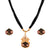 Jagadish Pendant Set with Black Tassel - BRISHNI