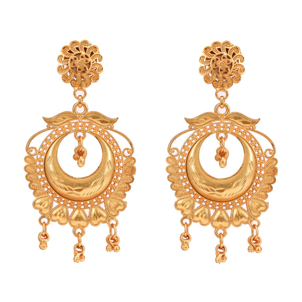 Kriyavi - Crescent Shaped Kanbala Earrings - BRISHNI