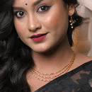 Layered Dhansish chain Beaded Necklace Set - BRISHNI