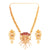 Mahira Minakari Jaal Work Long Sitahar Set, 24K gold plated copper necklace and earrings, perfect for Bengali bridal wear.