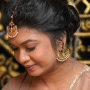 Malabar Beaded Stud Chandbali - BRISHNI