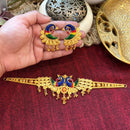 Mayur (Peacock) Choker Necklace Set - BRISHNI