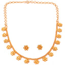 Meera - Flower Drop Chain Necklace Set - BRISHNI