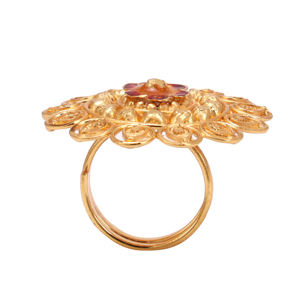 Mina Flower Centric Finger Ring - BRISHNI