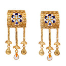 Minakari Bloom Chain Drop Chatai Necklace Set - BRISHNI