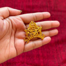 Mukut Design Brooch Saree Pin - BRISHNI