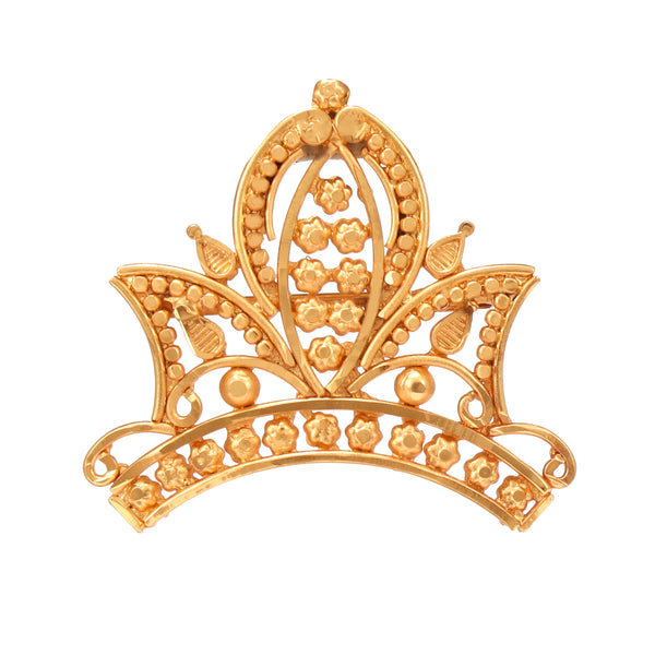 Mukut Design Brooch Saree Pin - BRISHNI