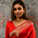 Nakshikari - Single Line Necklace Set (24 inch) - BRISHNI