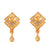 Overlapping Stone Studded Barfi Pendant Set With Chain(18Inch) - BRISHNI