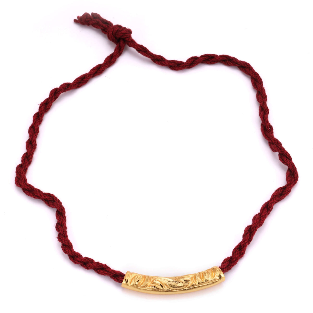 Red Thread With Locket Pipe Locket With Red Cotton Tassel
