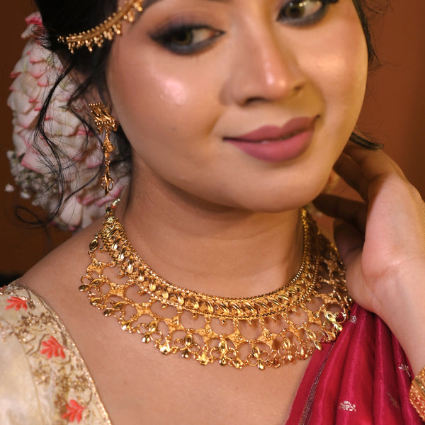 Purba - Heavy Chatai Necklace Set - BRISHNI