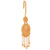 Elegant 24K gold plated Komor Jhapta earring featuring intricate design and hanging tassels, perfect for traditional wear.