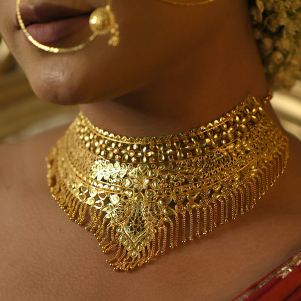 Rajvika - Broad Choker Set - BRISHNI