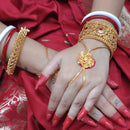 Rose Motif Ratan Chur - Haath Phool - Two Pieces - BRISHNI