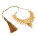 Royal Flower Leaf Ornate Chatai Necklace Set - BRISHNI