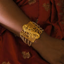 S Designed White Beaded Mantasha - BRISHNI