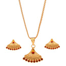 Shikhi Pakha Design Locket Set With Chain (16 Inch) - BRISHNI