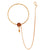 Single Drop Mina Flower Nose Ring (Nath) - BRISHNI