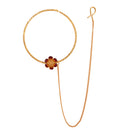 Single Mina Flower Nose Ring (Nath) - BRISHNI