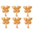 Set of 6 small butterfly design Khopar pins, 24K gold plated copper, perfect hair accessory for stylish looks.