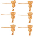 Set of 6 small butterfly design hair pins, 24K gold plated copper, perfect for elegant hairstyles.