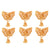 Set of 6 Small Projapoti Khopar Hair Pins, gold plated with butterfly design, ideal for stylish hair accessories.