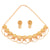 Sohini Flower Chain Choker Necklace Set with matching earrings in 24K gold plated copper design.