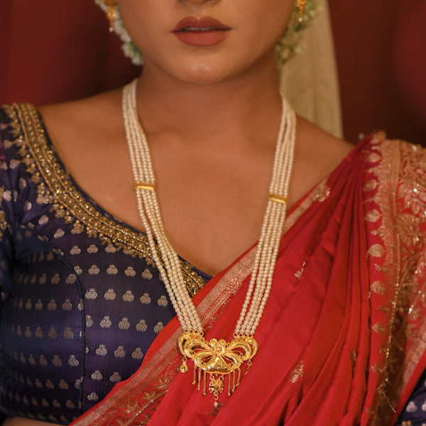 Sumani - White Beaded Sitahar Set - BRISHNI