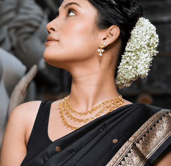 Three Layered Necklace Set - BRISHNI