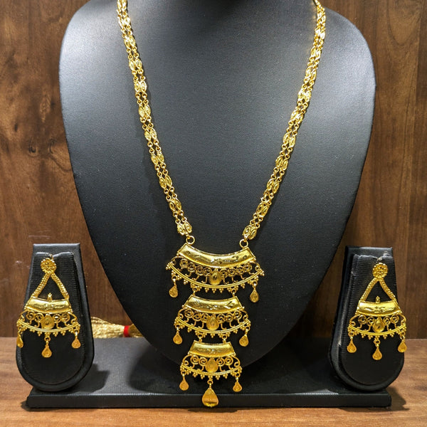 Tripple Steps Leafy Chain Sitahar Set - BRISHNI