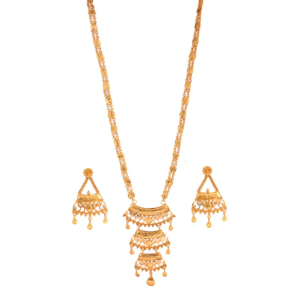 Tripple Steps Leafy Chain Sitahar Set - BRISHNI