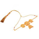 Elegant choker set featuring intricate gold-plated design, perfect for special occasions.